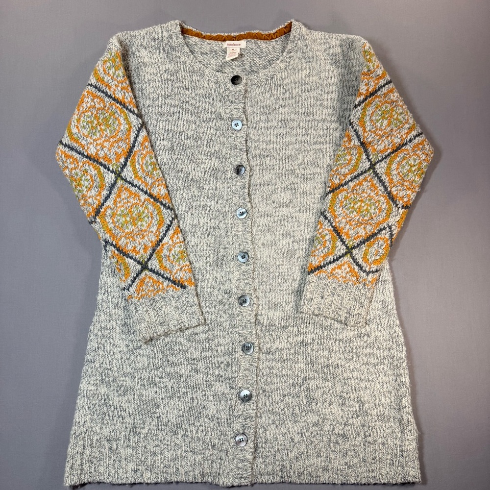 Sundance Wool-Blend Long Line Button Front Cardigan Sweater - Women Medium